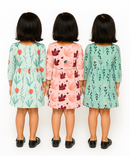 Girl Kids Frock 100% Cotton Floral Printed Gown Dress/Frock Dress | Age 1 to 5 Years (Pack of 3 Pieces)