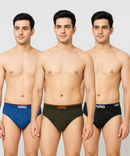 NRG Mens 100% Cotton Comfort Brief (Pack of 3)