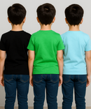 Kids 100% Cotton Fine Tshirt With Printed Multi Colour | Age 5 to 14 Years | (Pack of 3 Pieces)