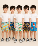 Pure Cotton Printed Shorts for Boys Kid with Elastic Age 1 to 4 Years (Pack of 10 Pieces)