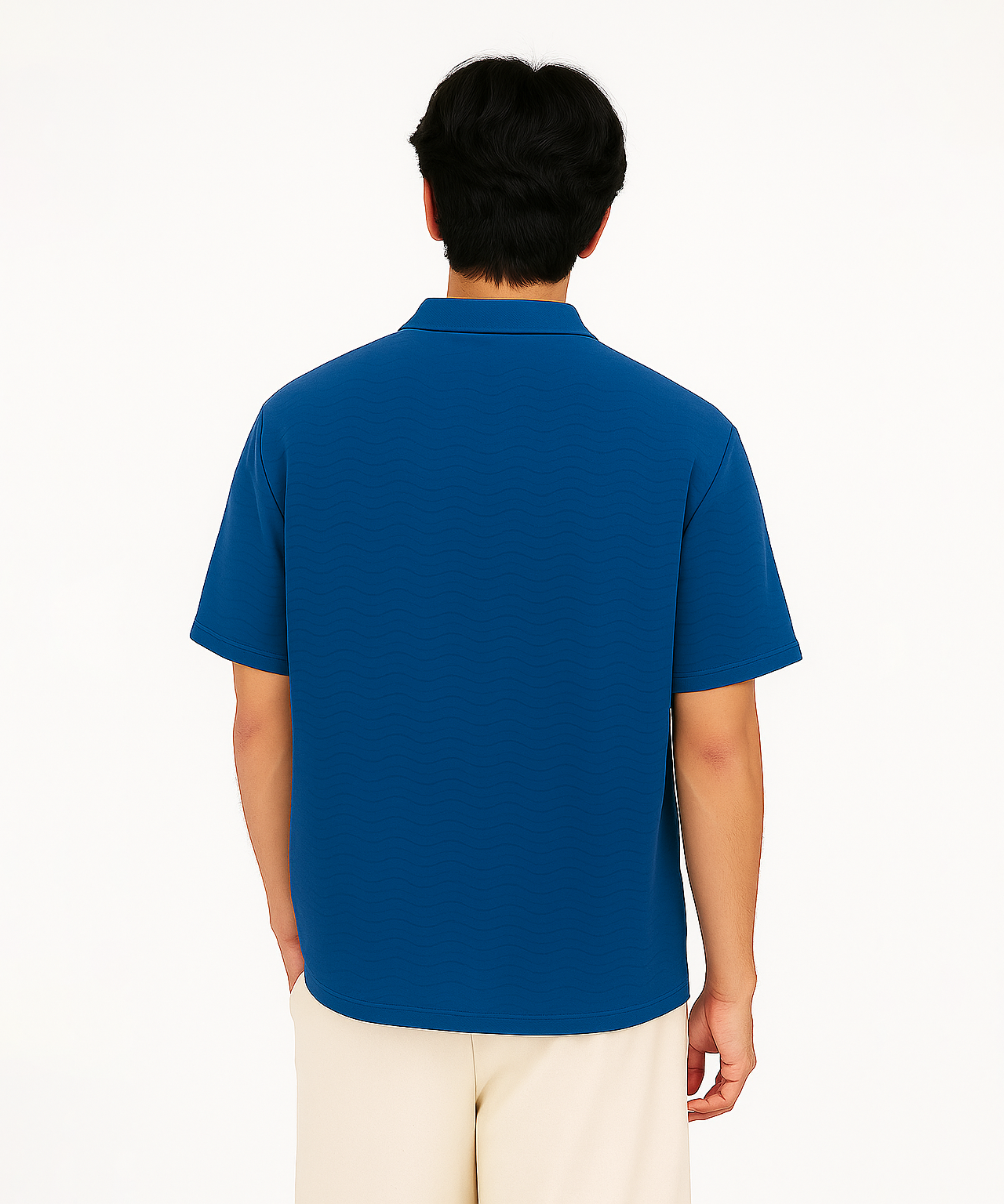 Korean Old Money Trending Oversized Tshirt / Royal Blue Color / Solid Brand