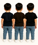 Kids Emboss Tshirt | Fabric Pre Printed Emboss | Dryfit Fabric | Age 0 to 6 Years (Pack of 3 Pieces)