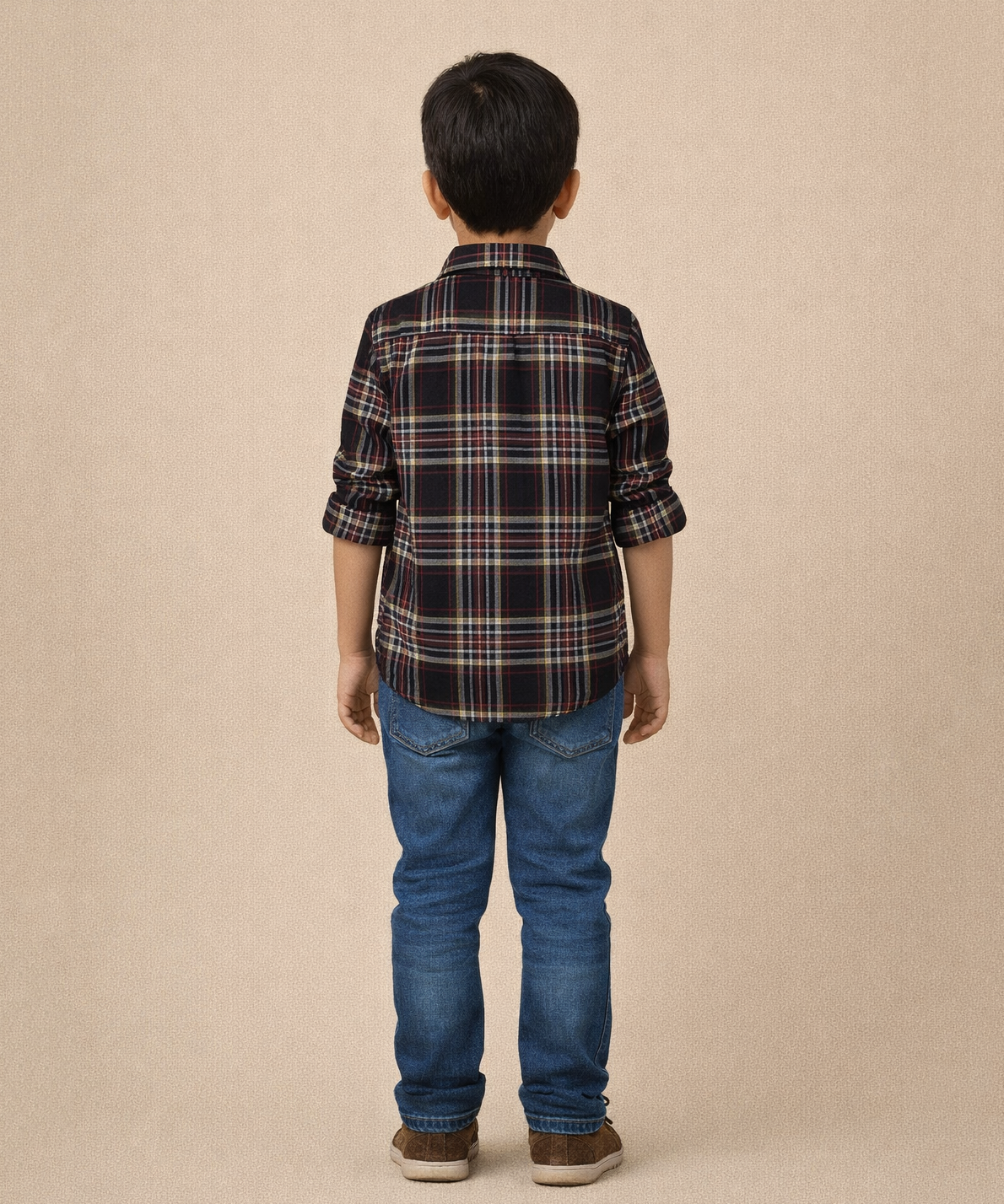 Kids Checked Cotton Shirt | Full Sleeve Casual Wear | Age 3–13 Years