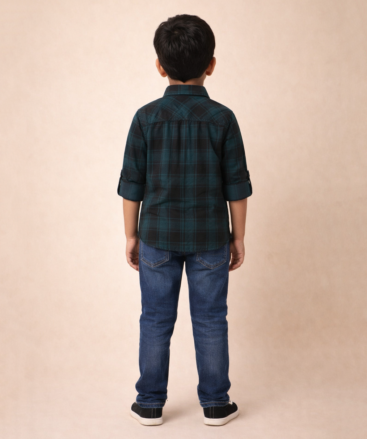 Kids Checked Cotton Shirt | Full Sleeve Casual Wear | Age 3–13 Years