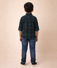 Kids Checked Cotton Shirt | Full Sleeve Casual Wear | Age 3–13 Years