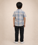 Kids Checked Cotton Shirt | Half Sleeve Casual Wear | Age 3–13 Years