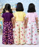 Printed Palazzo Pant | Casual Night wear for Girl Kids Age 4 To 10 Years (Pack of 3)