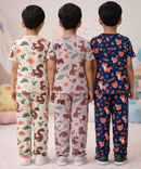 Boys Cotton Cartoon Printed Kids Co-ord Set Combo | Age 0 to 5 Years | T-shirt & Track pant (Combo Set Pack of 3)