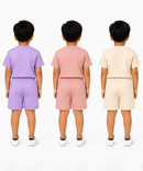 Kids Cartoon Print T-Shirt & Shorts Co-Ord Set for Boys | Age 6 Months-3 Years | Pack Of 3 Set Combo