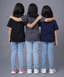 Girls Printed Casual Round Neck T-shirt (Pack of 3 Pieces)
