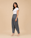 Women's Solid Grey Color Patiala Pant | Size L, XL, 2XL, 3XL | Comfortable Ethnic Salwar Bottom for Daily Wear