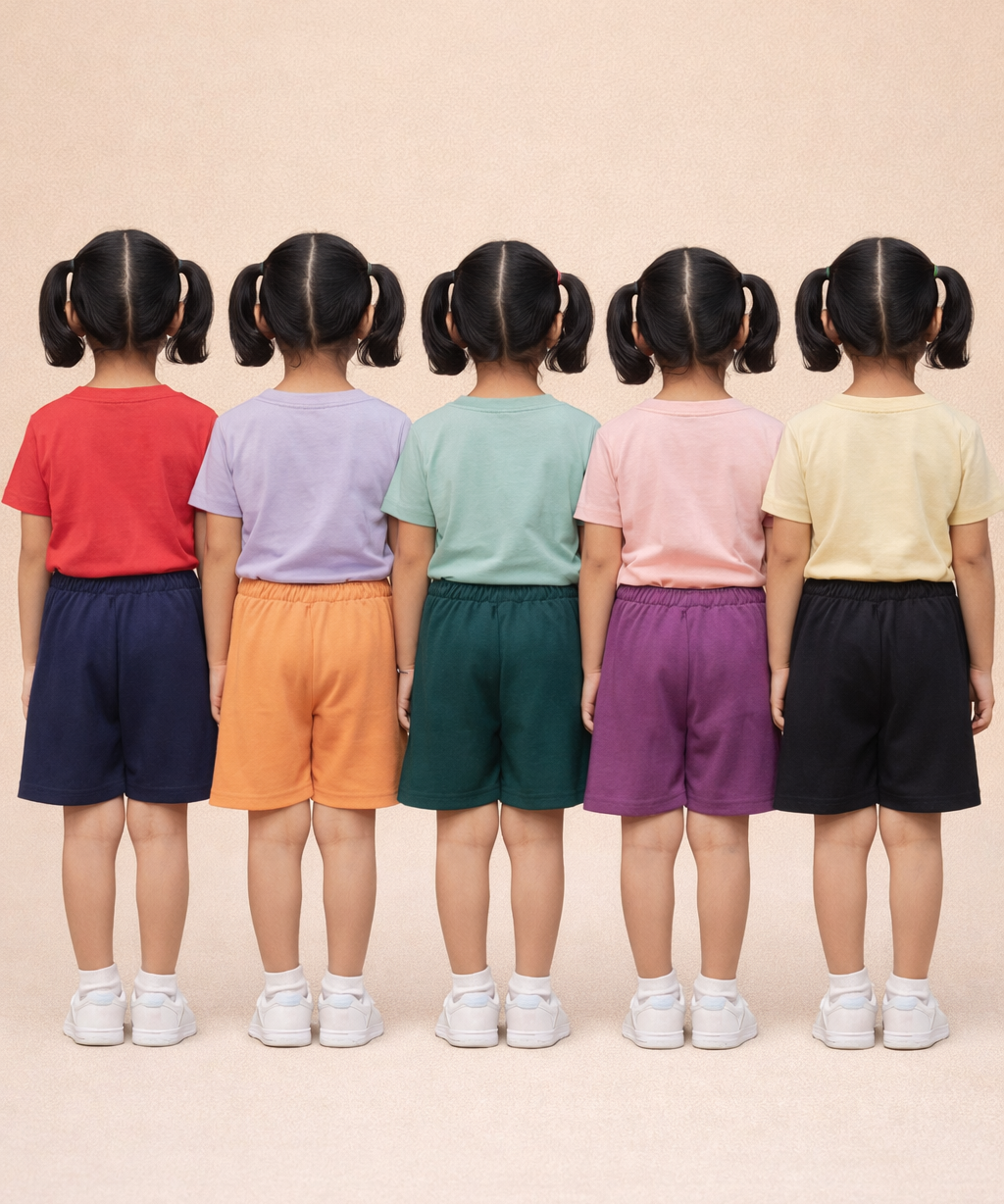 Girl Kid Cotton Printed Shorts | Random Cartoon Printed | Age 1 to 6 Years (Pack of 5 Pieces)