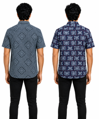 Men's Printed Casual Half Sleeve Shirt | Size - L,XL,2XL | Regular Fit Summer Resort Shirts for Men | Pack Of 2 Piece Combo