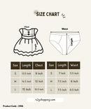Girl Baby Frock and Underwear Set | 100% Cotton Printed Gown Dress/Frock Dress | Age 0-12 Months (Pack of 3 Sets) - 2106