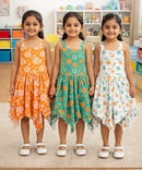 Fish Frock Floral Printed | Casual wear for Girl Kids Age 2 To 7 Years (Pack of 3)