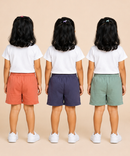 Pure Cotton Plain Shorts for Girls Kid with Elastic Age 3 Months to 4 Years (Pack of 3)
