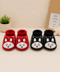 Baby Cartoon Printed Soft Sole Booties Shoes for Infants & Toddlers | Pack of 2 Pairs Set Combo
