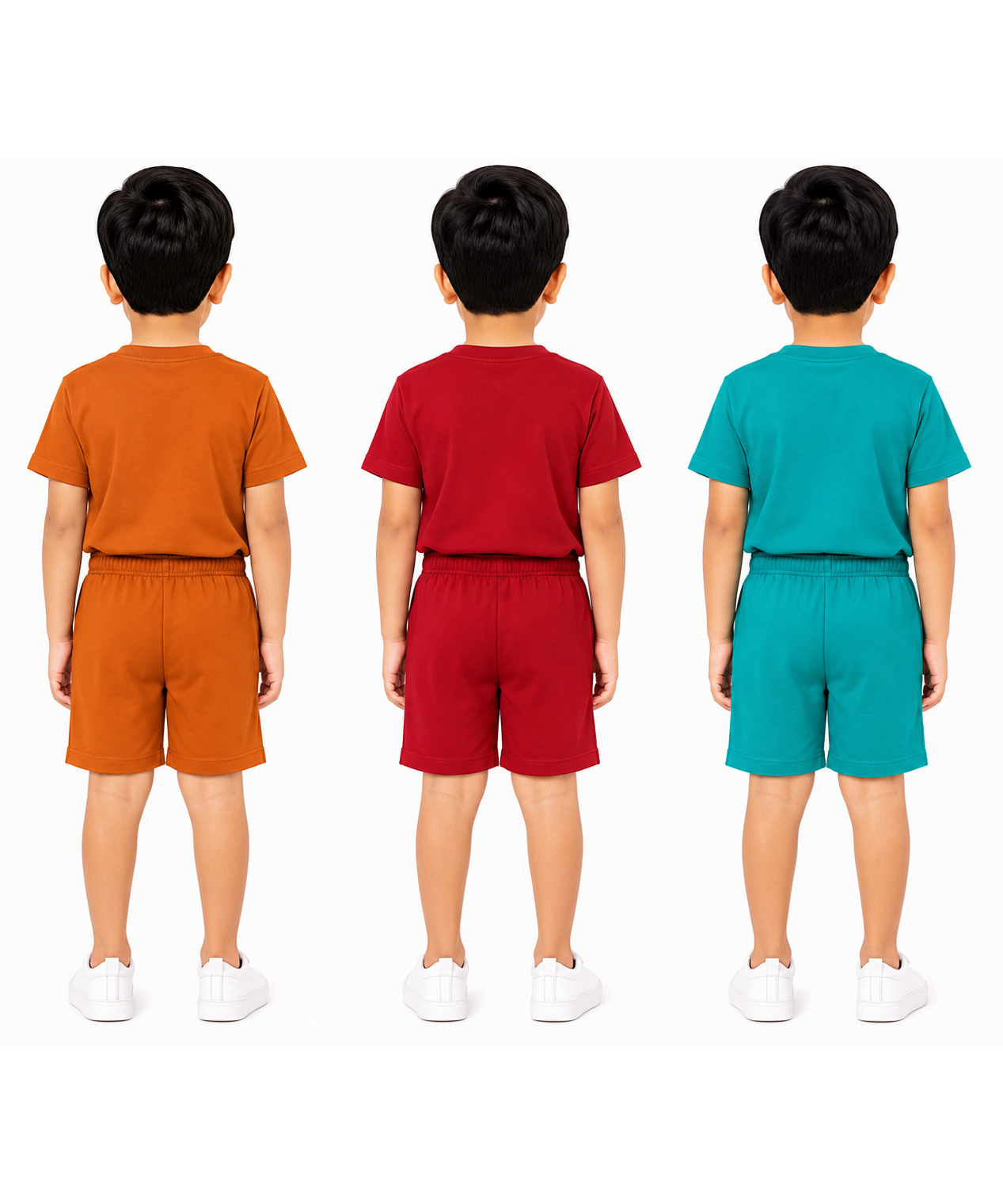 Kids Cartoon Print T-Shirt & Shorts Co-Ord Set for Boys | Age 6 Months-3 Years | Pack Of 3 Set Combo