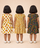 Girl Kids Frock 100% Cotton Floral Printed Gown Dress/Frock Dress | Age 1 to 8 Years (Pack of 3 Pieces)