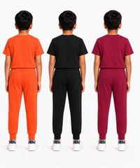 Boys Graphic Printed T-Shirt & Typography Track Pant Co-Ord Set | Age 2-5 Years | Pack Of 3 Set