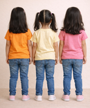 Kids 100% Cotton Fine Tshirt With Printed Multi Colour | Age 1 to 6 Years (Pack of 3 Pieces)