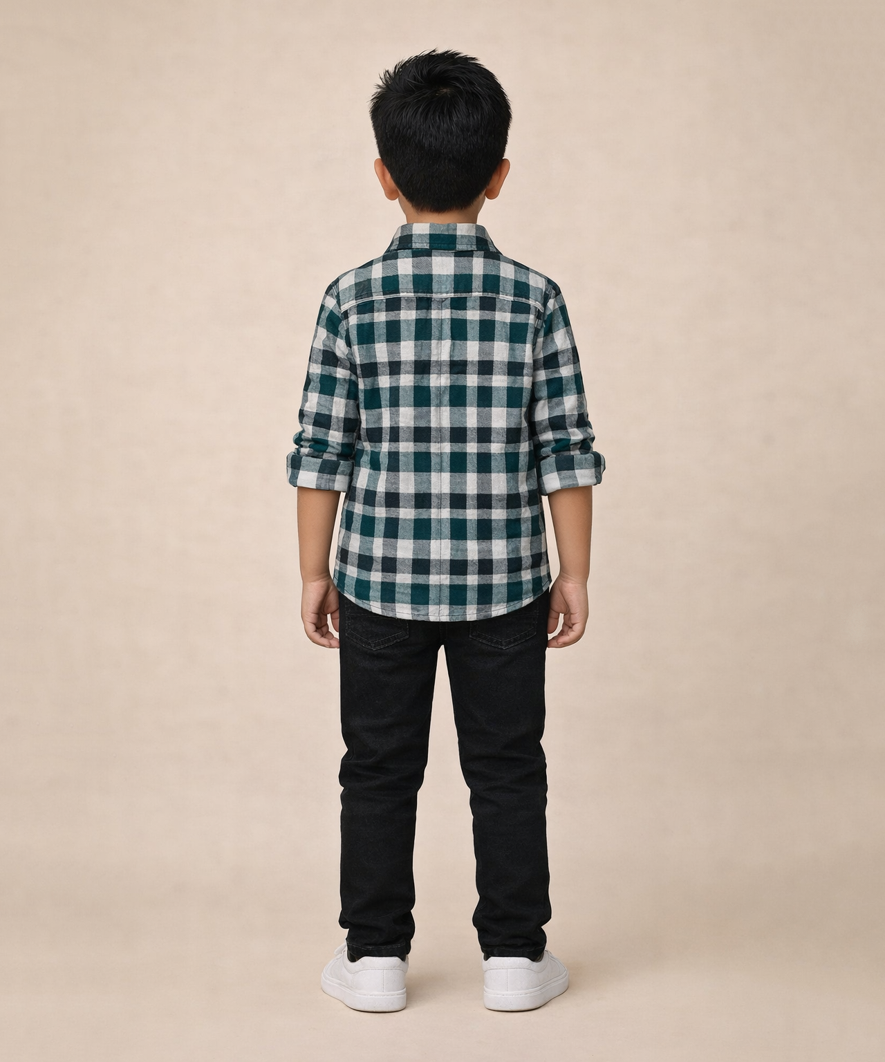 Kids Checked Cotton Shirt | Full Sleeve Casual Wear | Age 3–13 Years