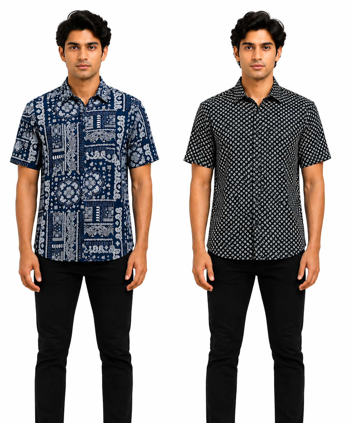 Men's Printed Casual Half Sleeve Shirt | Size - L,XL,2XL | Regular Fit Summer Resort Shirts for Men | Pack Of 2 Piece Combo