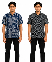 Men's Printed Casual Half Sleeve Shirt | Size - L,XL,2XL | Regular Fit Summer Resort Shirts for Men | Pack Of 2 Piece Combo