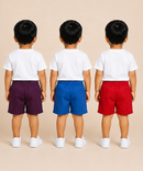 Pure Cotton Plain Shorts for Boys Kid with Elastic Age 3 Months to 4 Years (Pack of 3)