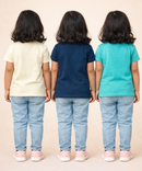Kids 100% Cotton Fine Tshirt With Printed Multi Colour | Age 1 to 6 Years (Pack of 3 Pieces)