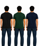 Men's Half Sleeve Printed Round Neck T-Shirt Combo (Pack of 3)