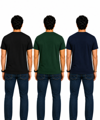 Men's Half Sleeve Printed Round Neck T-Shirt Combo (Pack of 3)