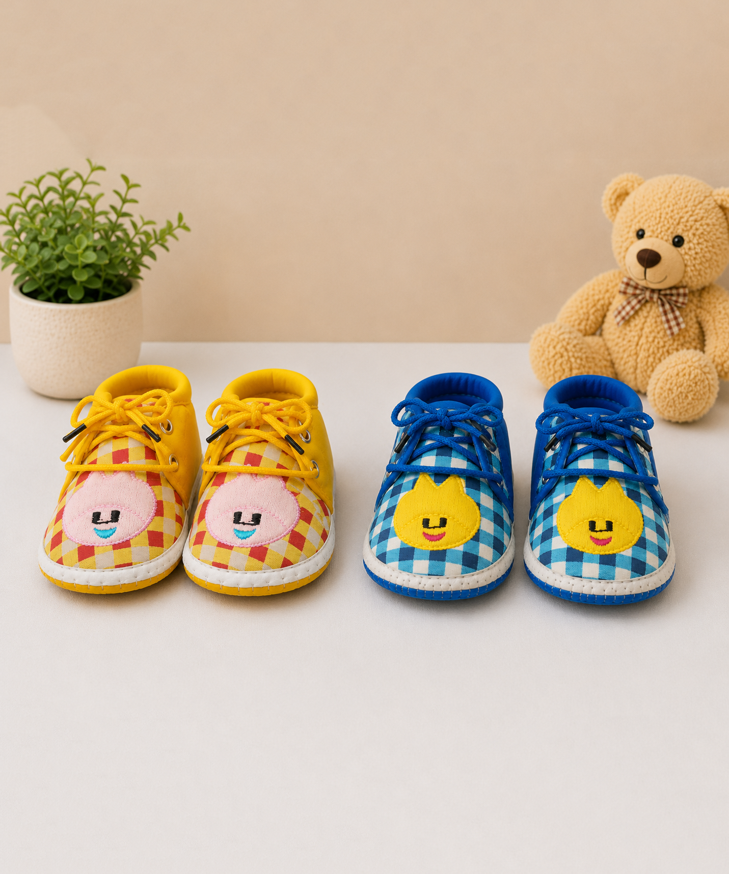 Baby Cartoon Printed Soft Sole Booties Shoes for Infants & Toddlers | Pack of 2 Pairs Set Combo