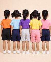 Girl Kid Cotton Printed Shorts | Random Cartoon Printed | Age 1 to 6 Years (Pack of 5 Pieces)
