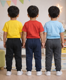 Cotton Track Pant with Bottom Cuff | Random Cartoon Printed | Age 0 to 5 Years (Pack of 3 Pieces)