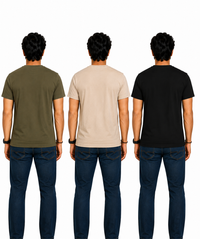 Men's Half Sleeve Printed Round Neck T-Shirt Combo (Pack of 3)