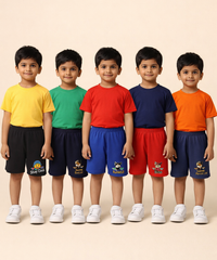 Boy Kid Cotton Printed Shorts | Random Cartoon Printed | Age 1 to 6 Years (Pack of 5 Pieces)