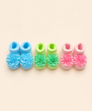Soft Cotton Baby Booties | 0 to 12 Months | Pack of 3 Pairs Set