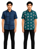 Men's Printed Casual Half Sleeve Shirt | Size - L,XL,2XL | Regular Fit Summer Resort Shirts for Men | Pack Of 2 Piece Combo