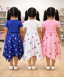 Cotton Fish Midi Floral Printed Skirt | Casual wear for Girl Kids Age 2 To 9 Years (Pack of 3)