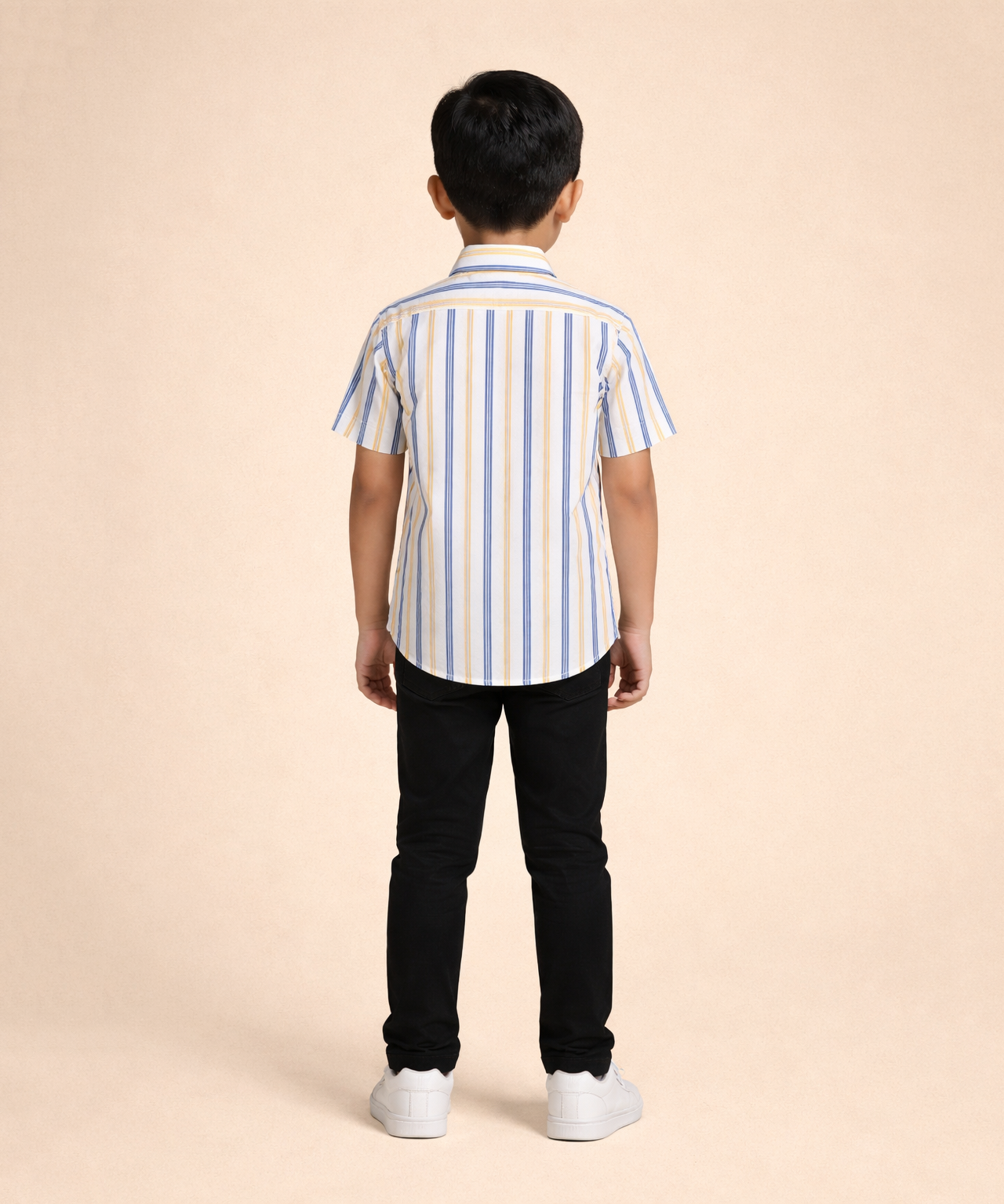 Kids Checked Cotton Shirt | Half Sleeve Casual Wear | Age 3–13 Years