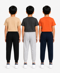 Boys Graphic Printed T-Shirt & Typography Track Pant Co-Ord Set | Age 2-5 Years | Pack Of 3 Set