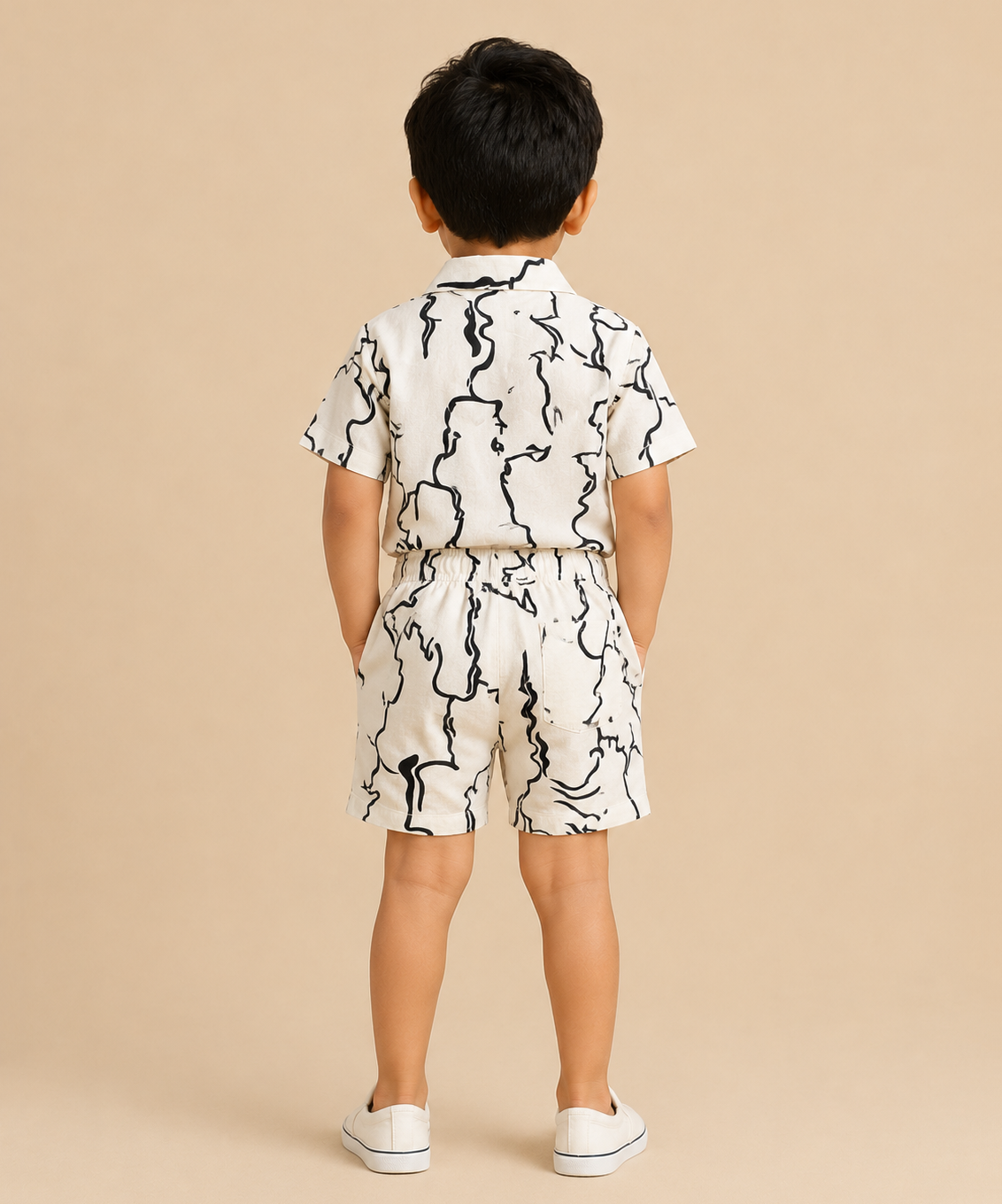 Polyester Printed Co-Ord Set for Baby Boys Casual Wear | Half Sleeve Shirt & Shorts Combo Set with Pocket | Age 1 to 10 Years