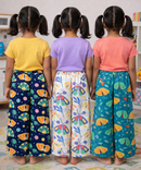 Printed Palazzo Pant | Casual Night wear for Girl Kids Age 4 To 10 Years (Pack of 3)
