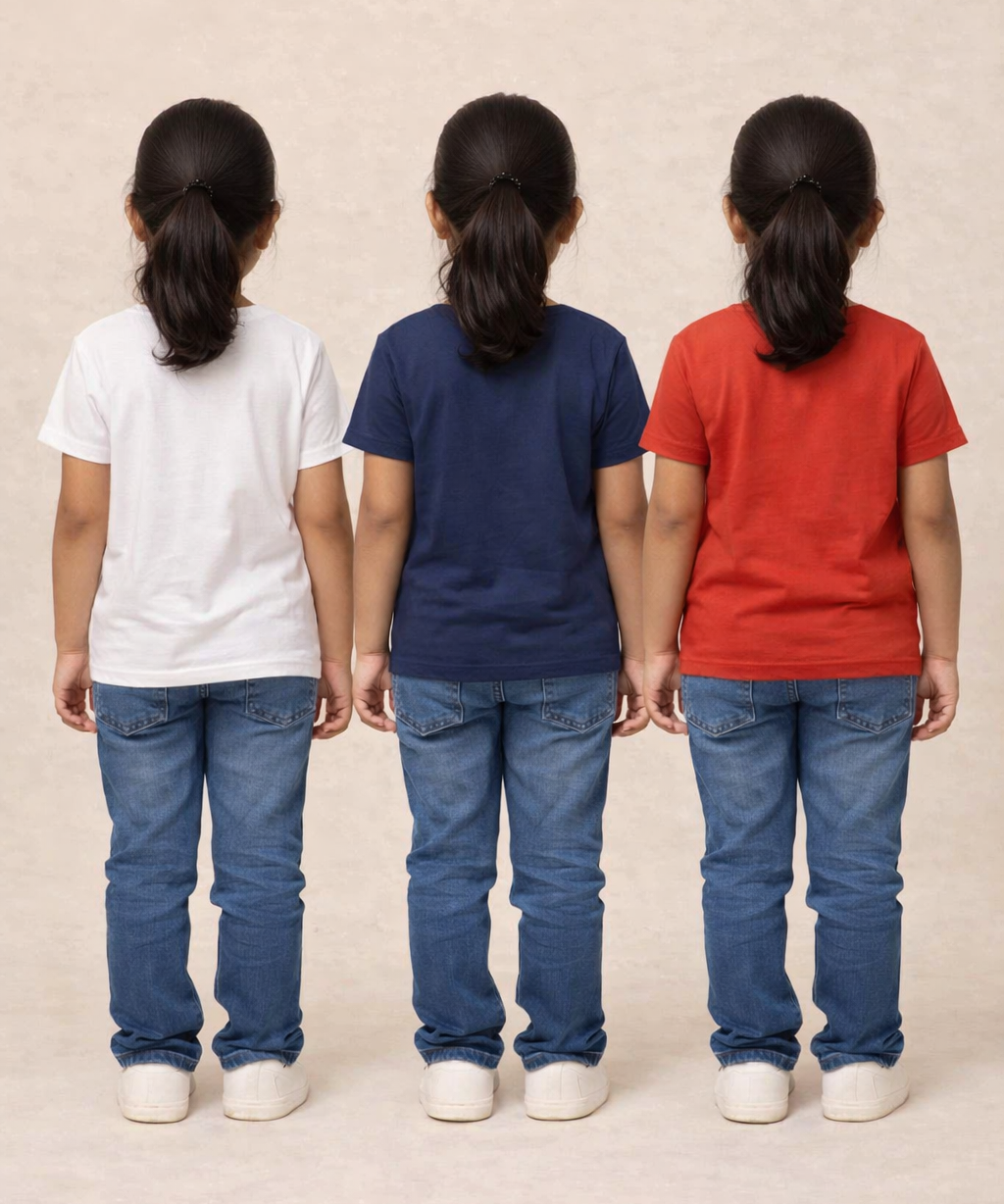 Kids 100% Cotton Fine Tshirt With Printed Multi Colour | Age 1 to 6 Years (Pack of 3 Pieces)
