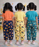 Pure Cotton Pajama Pant for Casual wear for Girl Kids Age 0 To 6 Years (Pack of 3)
