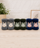 Soft Cotton Baby Booties | 0 to 12 Months | Pack of 3 Pairs Set