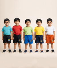 Boy Kid Cotton Printed Shorts | Random Cartoon Printed | Age 1 to 6 Years (Pack of 5 Pieces)