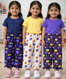 Pure Cotton Pajama Pant for Casual wear for Girl Kids Age 0 To 6 Years (Pack of 3)