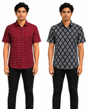 Men's Printed Casual Half Sleeve Shirt | Size - L,XL,2XL | Regular Fit Summer Resort Shirts for Men | Pack Of 2 Piece Combo